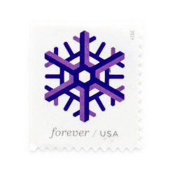 2015 US Geometric Snowflakes Forever Postage Stamps