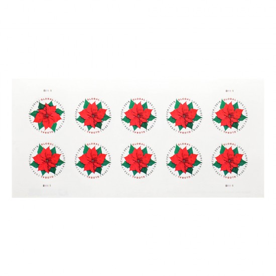 2018 US Global Poinsettia Forever Stamps