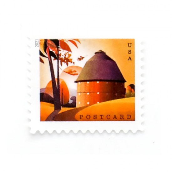 2021 US Barns Postcard Stamps Panes